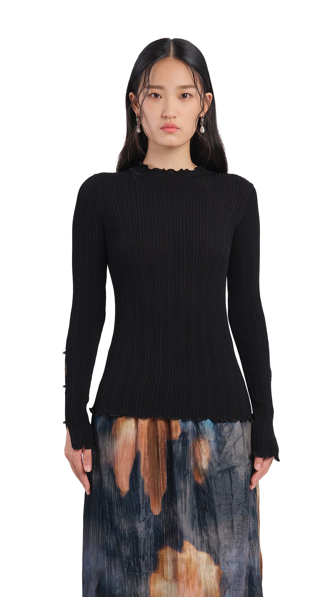 Stylish Beaded Basic Sweater for Women - Trendy Knit Pullover with Elegant Bead Details | Perfect for Casual Outfits, Office Wear & Holiday Parties