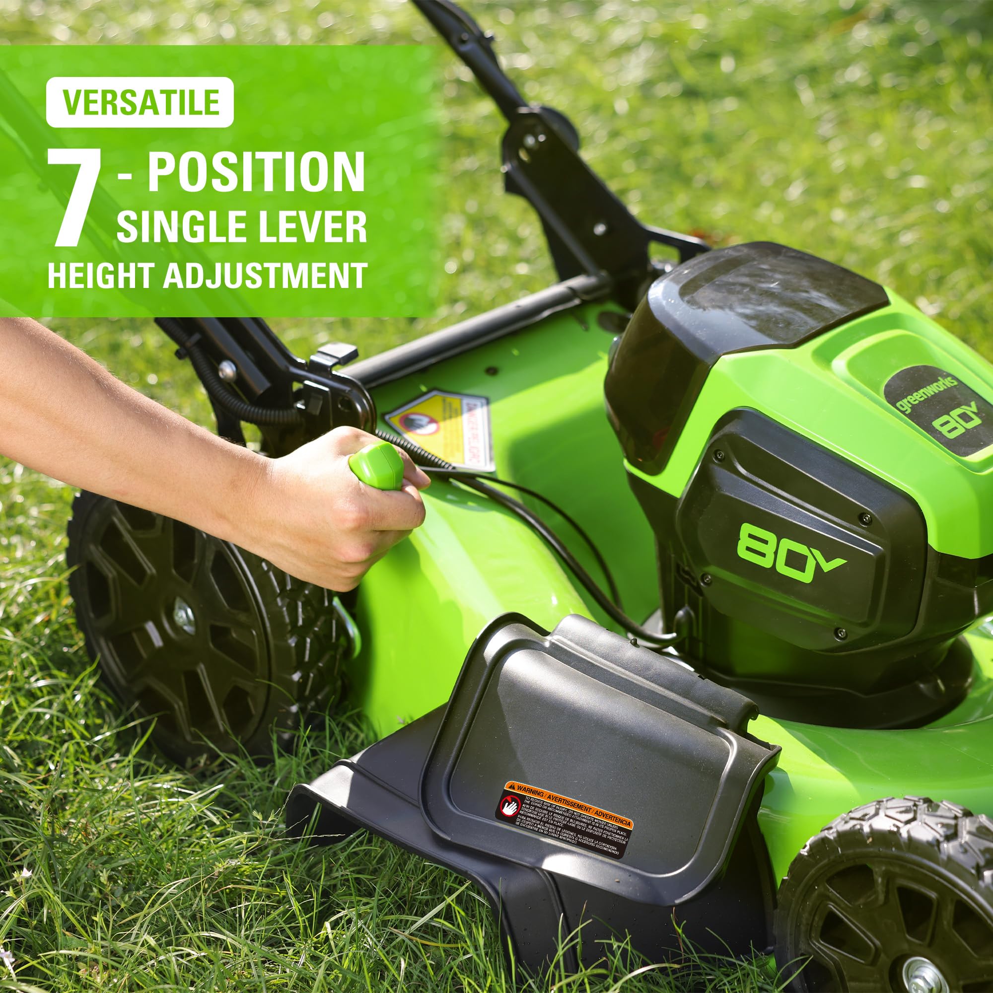 80V 21-Inch Cordless Battery Brushless 3-in-1 Push Lawn Mower & 500CFM Axial Leaf Blower Combo Kit with (2) 2.0Ah Batteries and Rapid Charger - Perfect for Yard Maintenance, Landscaping, and Leaf Cleanup