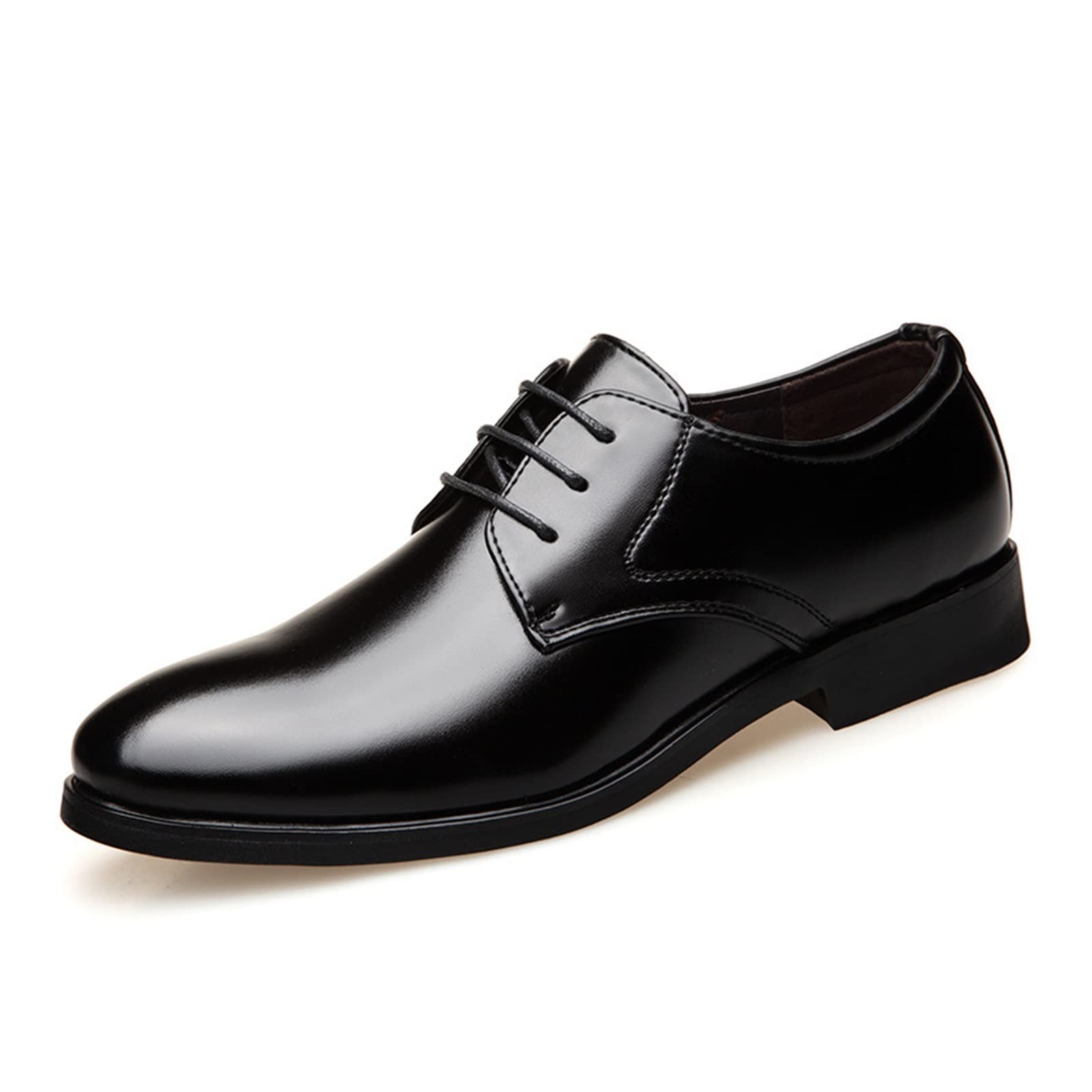 Classic PU Leather Men's Dress Shoes for Business - Oxford Lace-Up Formal Shoes for Suits | Perfect for Office, Weddings & Special Occasions