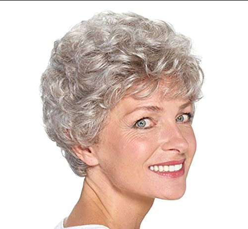 Fluffy Short Curly Wigs for Women - Natural Daily & Queen Costume Cosplay Wig - Perfect for Middle-Aged Women & Girls - Great for Parties, Halloween, Cosplay & Everyday Wear