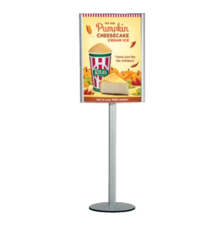 Silver Convex Sign Holder for 18