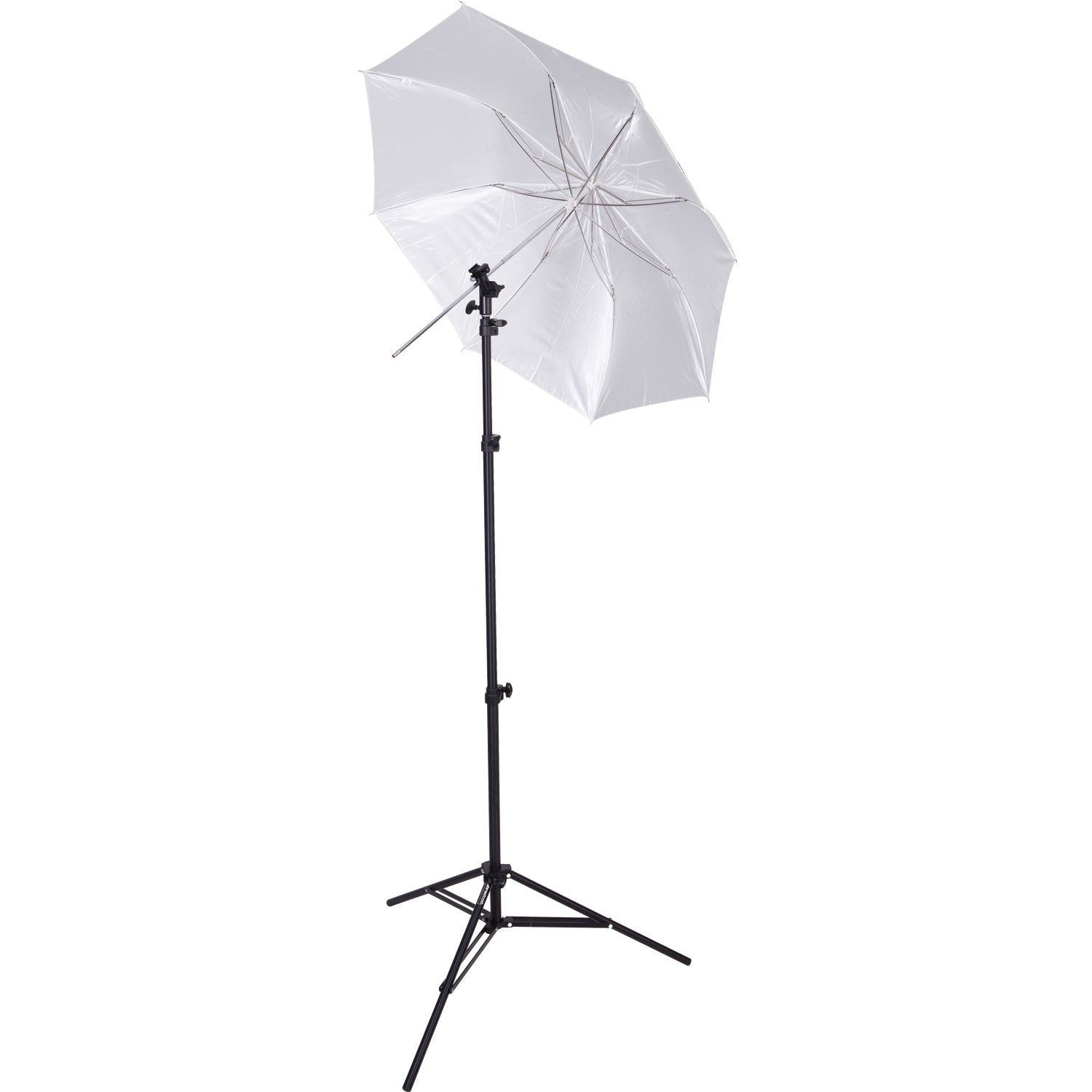 Compact Collapsible Umbrella Flash Kit - Optical White Satin with Removable Black Cover (43