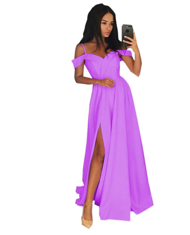 Elegant Vintage Wedding Dress | Long Satin Prom Gown with High Slit | Formal Evening Dress for Brides, Homecoming, Pageants & Special Occasions