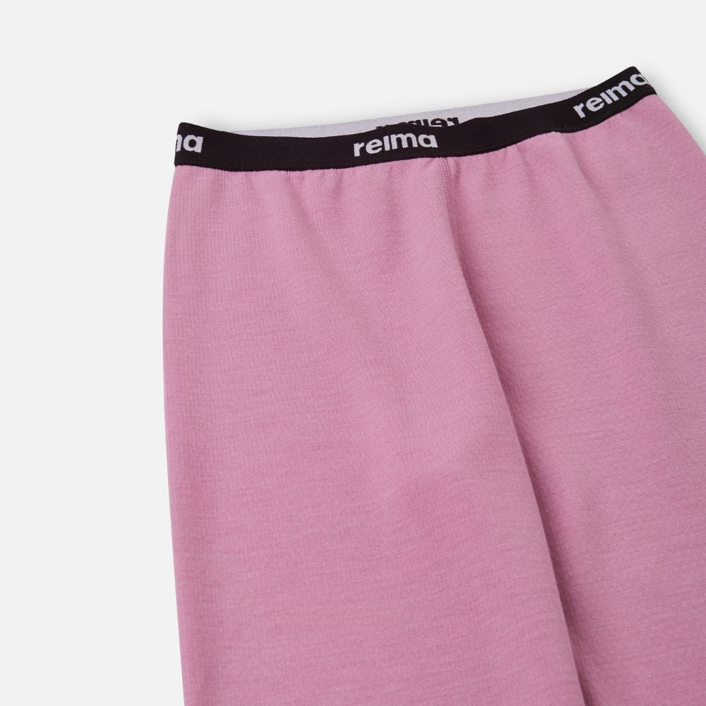 Reima Lani Thermal Base Layer Set for Kids - Soft Winter Underwear Set, Mauve Pink | Warm Thermal Underwear for Outdoor Activities, Skiing & Snow Play