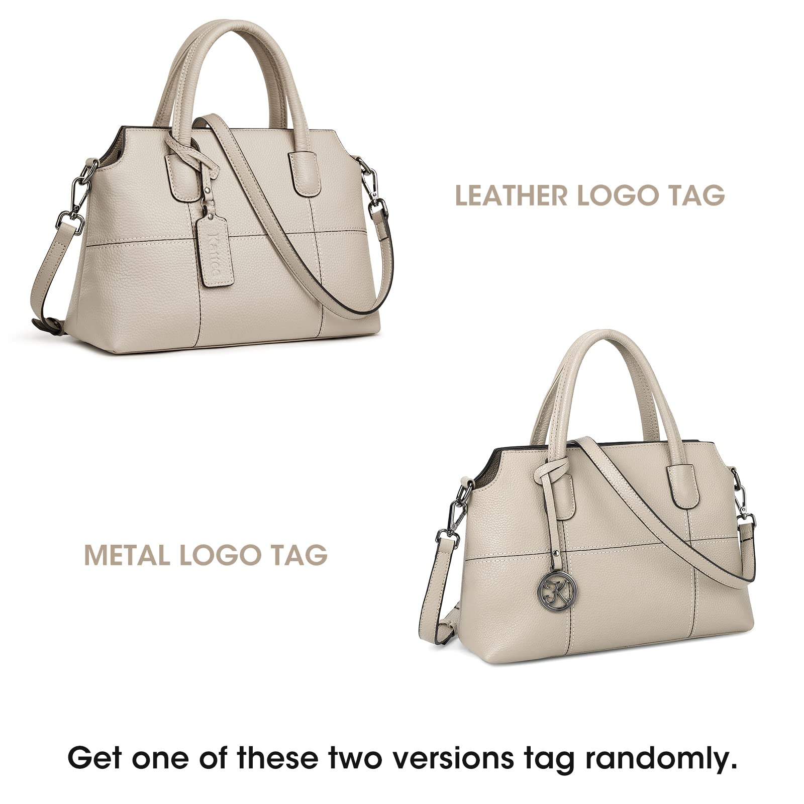 Kattee Genuine Leather Handbags for Women - Soft Hobo Satchel Shoulder Crossbody Purse | Fashionable Everyday Bag for Work, Travel & Date Night