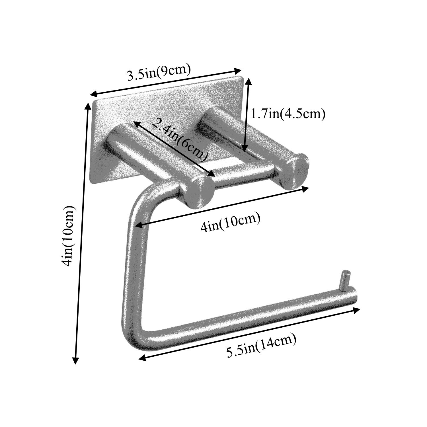 **Beelee SUS 304 Stainless Steel Brushed Nickel 4-Piece Bathroom Accessory Set - Rustproof Towel Bar, Coat Hook, Toilet Paper Holder & Towel Ring - No Drilling Self-Adhesive Wall Mount for Easy Installation - Perfect for Modern Bathrooms, Apartments & Rentals**