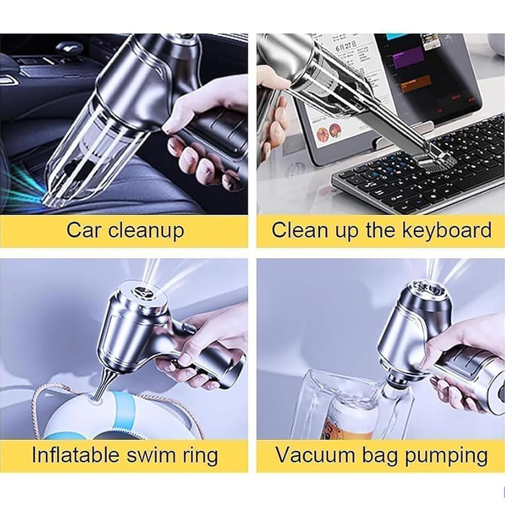 Arifly Pro V3 Wireless Handheld Car Vacuum Cleaner - Portable Air Blower & Strong Suction Rechargeable Vacuum for Cars, Home & Office | Perfect for Car Detailing, Pet Hair Removal & Quick Cleanups