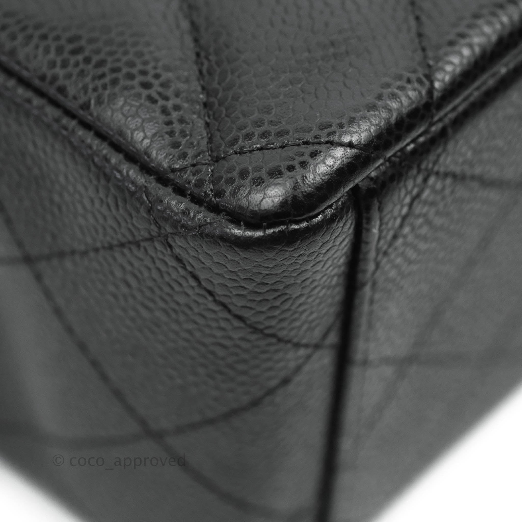 Chanel Classic Double Flap Maxi Bag in Black Caviar Leather with Gold Hardware - Luxury Handbag for Women, Perfect for Work, Evening Events & Special Occasions