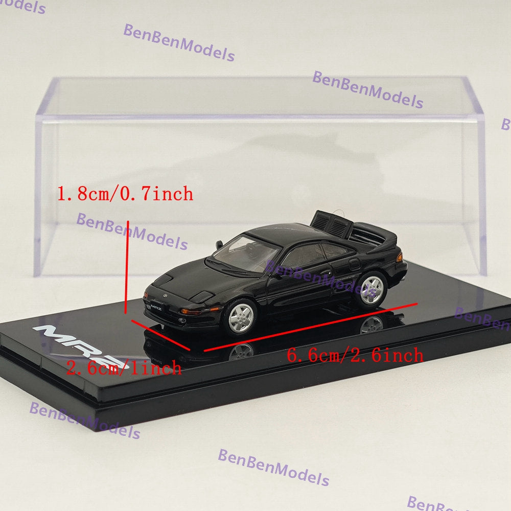 1/64 Scale Hobby Japan Toyota MR2 (SW20) GT S 1991 Diecast Model Car - Black HJ642045BK | Collectible Miniature Vehicle for Display, Gifts & Car Enthusiasts
