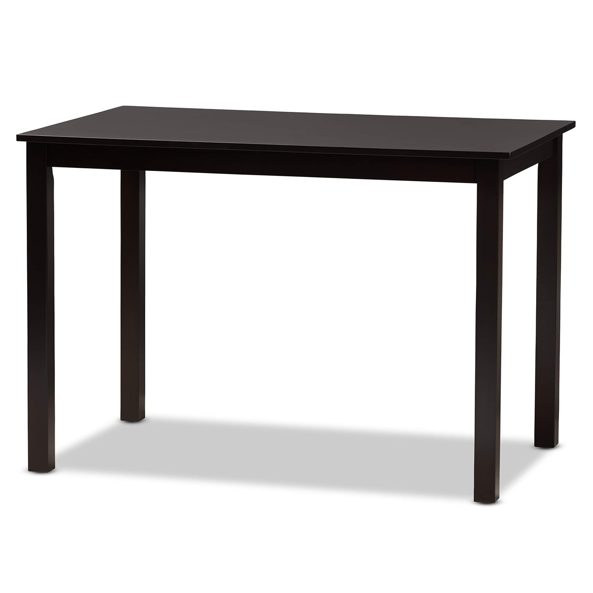Baxton Studio Nicolette 5-Piece Dark Brown Wood Dining Set - Perfect for Small Spaces & Modern Kitchens