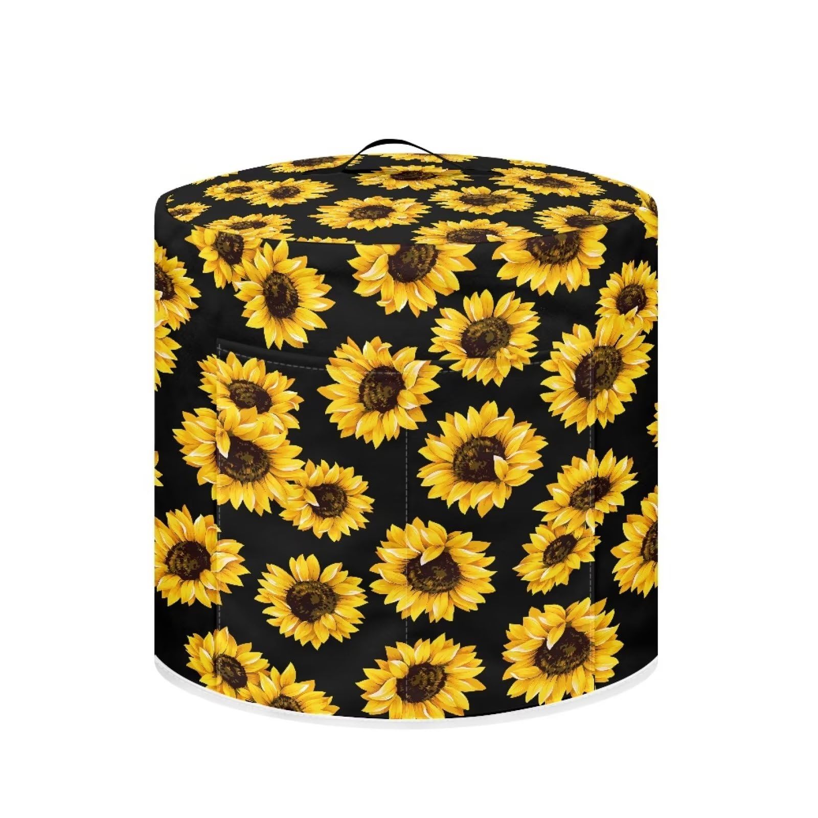 Vintage Sunflower Pressure Cooker Cover for 6 qt Instant Pot - Dustproof Kitchen Appliance Protector with Storage Pockets for Rice Cooker, Air Fryer & Slow Cooker - Perfect for Home Kitchen Organization & Appliance Protection