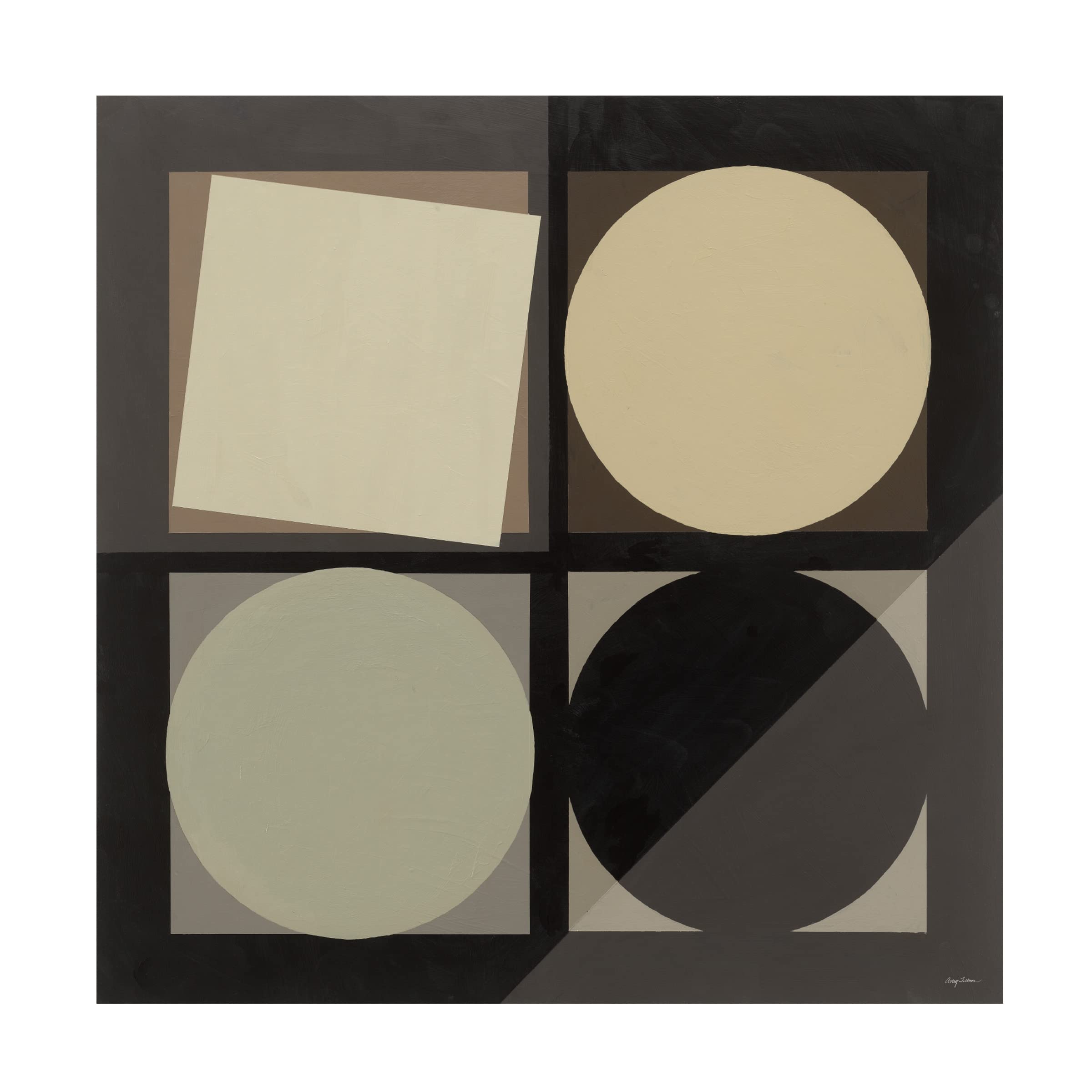 Trademark Fine Art 'Geo Natural' Abstract Canvas Painting by Avery Tillmon - Modern Wall Art for Living Room, Bedroom & Office Decor