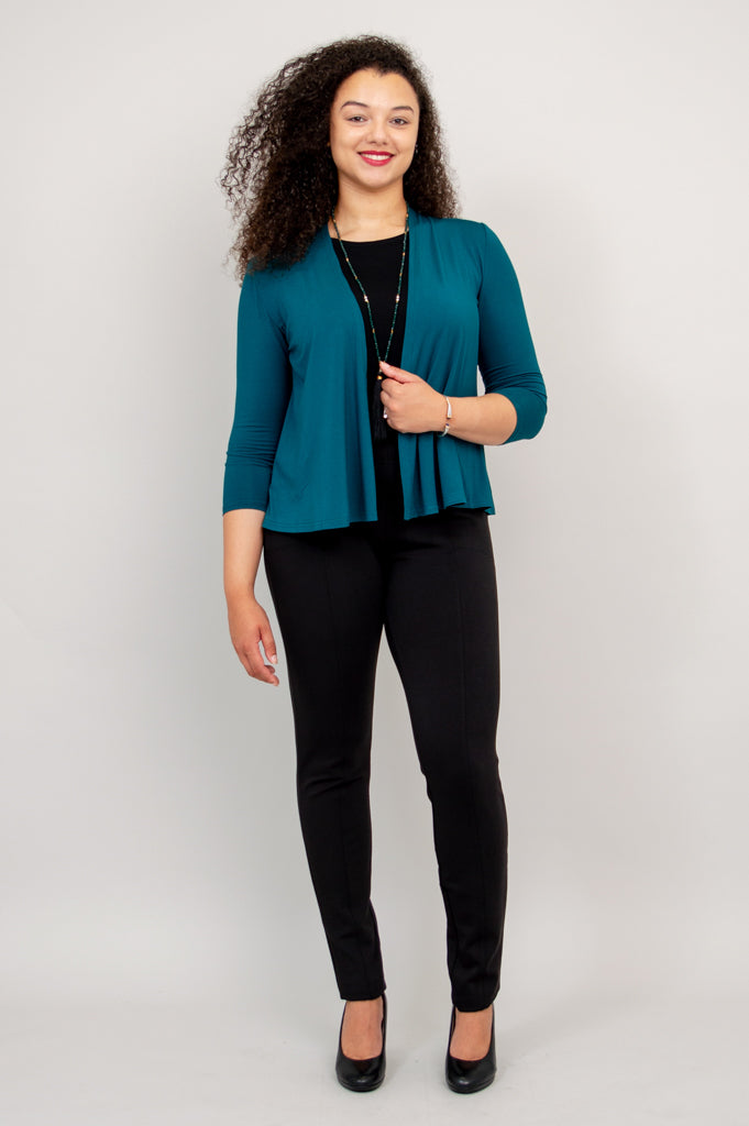 Kathy Jacket - Eco-Friendly Teal Bamboo Jacket for Women | Lightweight & Breathable | Perfect for Outdoor Activities & Casual Wear