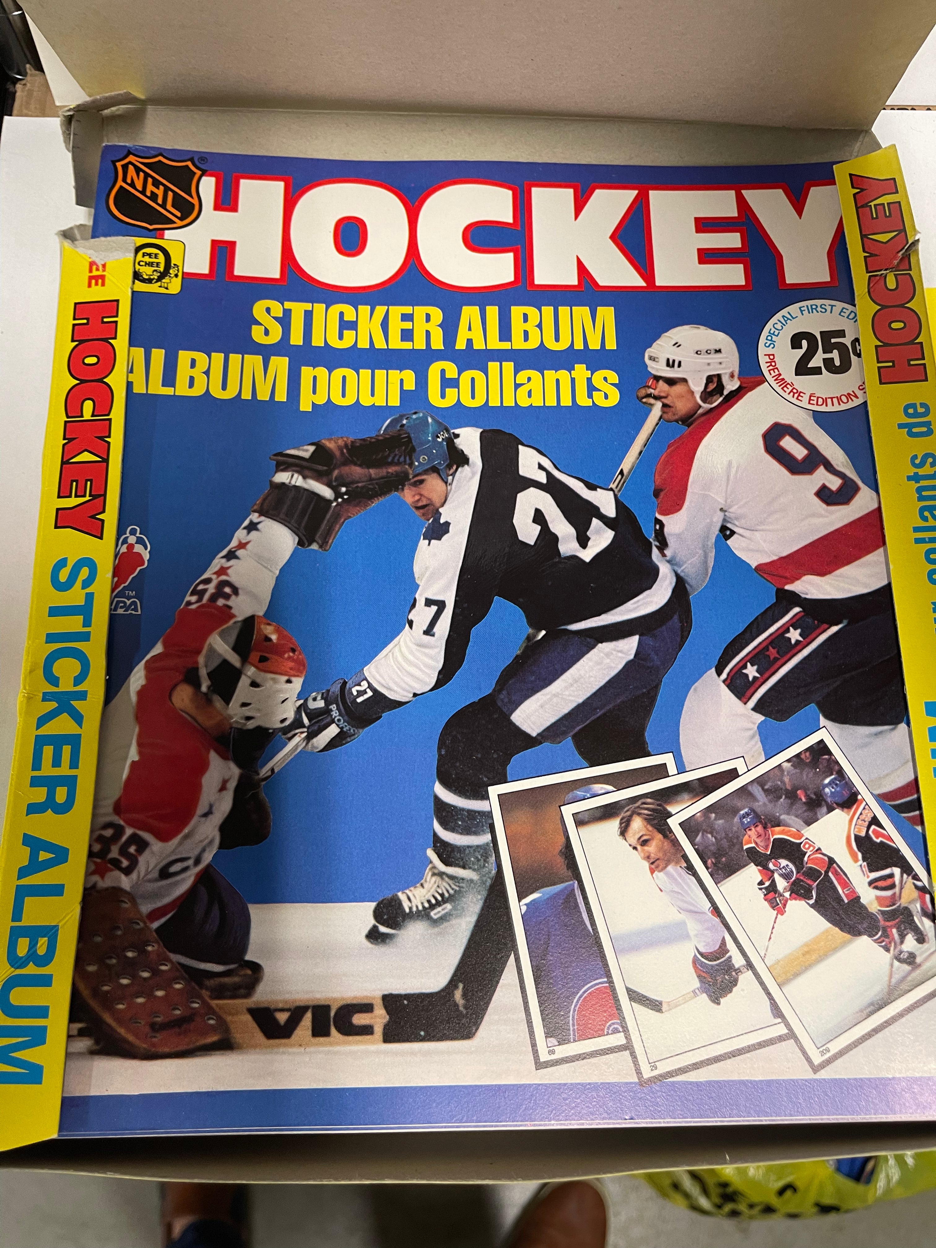 12-Pack OPC Hockey Sticker Albums Box - Collectible Sports Trading Cards for Kids & Adults - Perfect for Gifts, Parties, and Memorabilia Collections