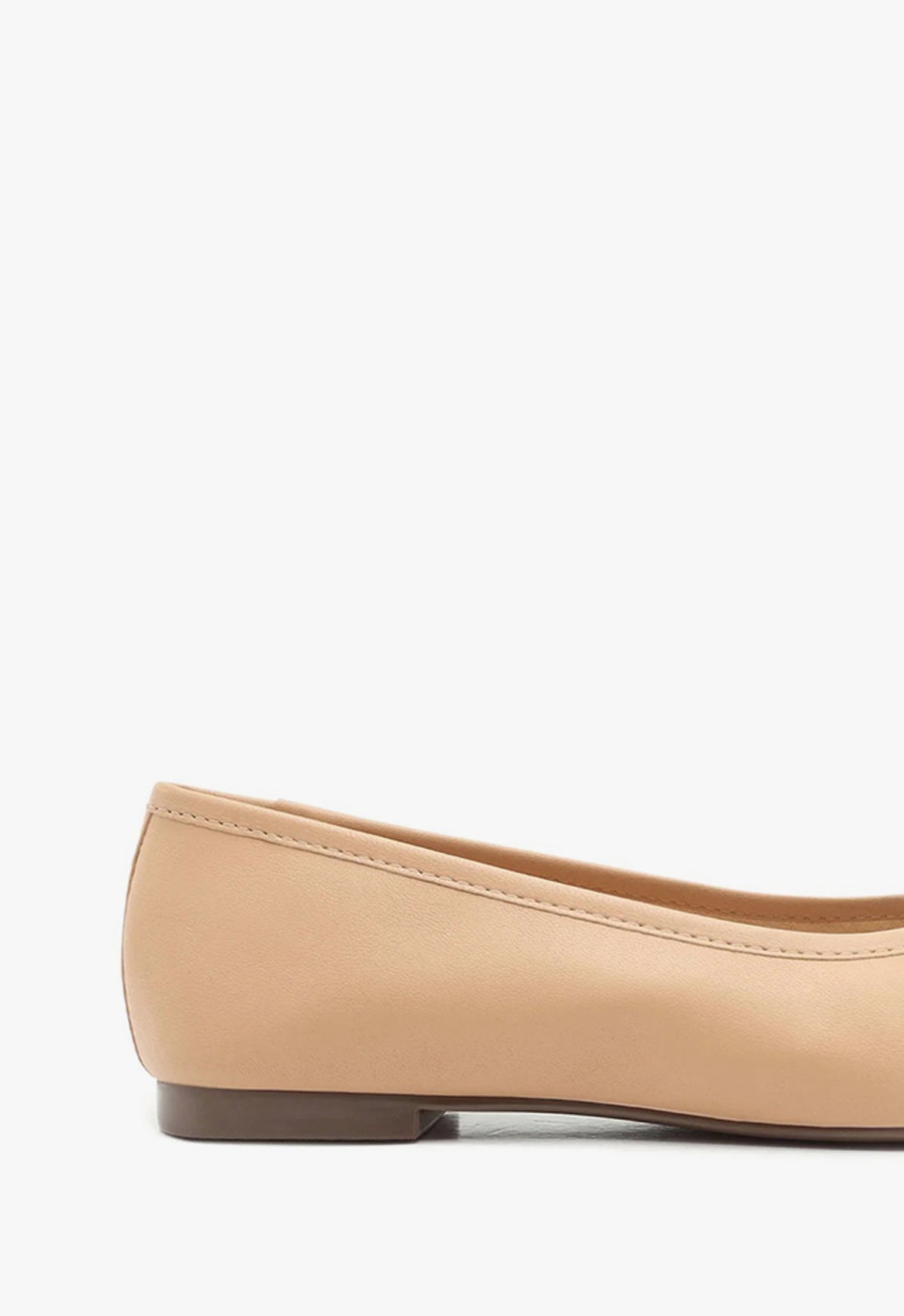 Arissa Women's Beige Leather Ballet Flats - Comfortable Slip-On Shoes for Casual Wear, Office & Travel