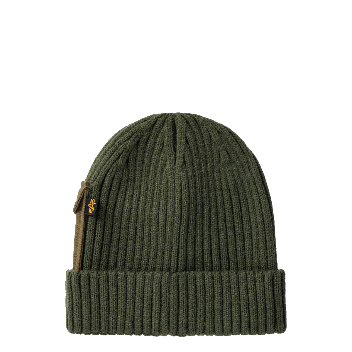 Alpha Industries Utility Beanie - Dark Olive Winter Hat for Men & Women | Warm Knit Skull Cap for Outdoor Activities, Hiking, and Cold Weather (Model: 138904)
