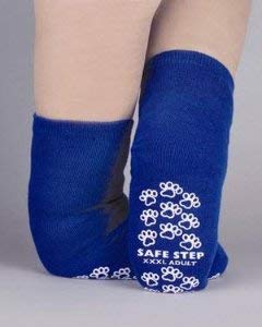 Premium Non-Slip Slipper Socks with Pillow Paws - 3XL Royal Blue Ankle High (Case of 48) - Cozy Indoor/Outdoor Wear for Winter Comfort & Home Relaxation
