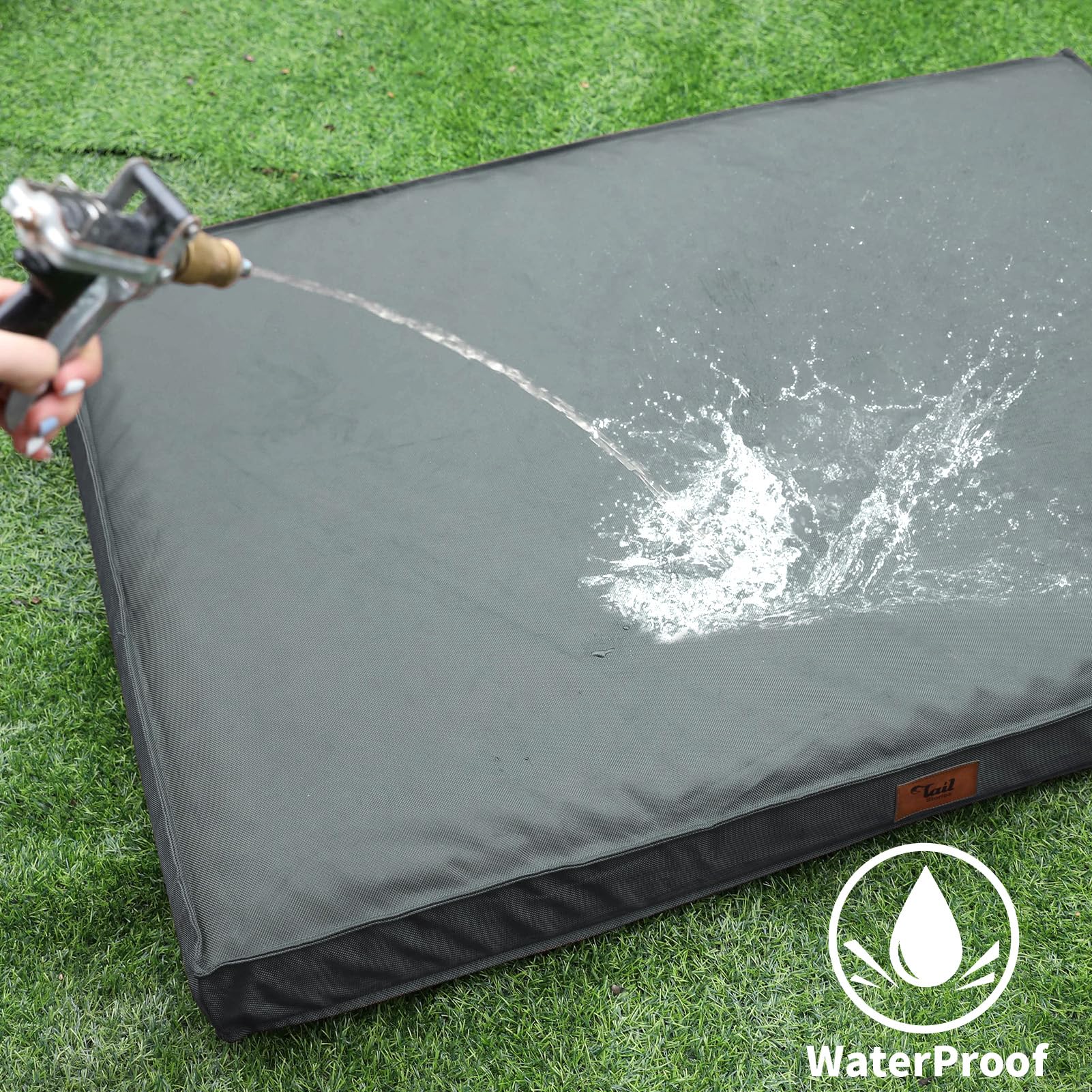 Orthopedic Dog Bed for Large Dogs - Waterproof, Washable Pet Bed with Egg Crate Foam & Removable Cooling Cover - Grey | Perfect for Elderly Dogs, Arthritis Relief & Crate Training - Durable Support for German Shepherds, Labs & Big Breeds