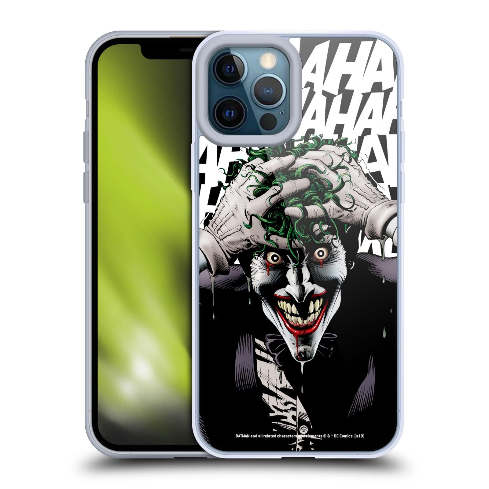 Officially Licensed Joker The Killing Joke Character Art Soft Gel Case for Apple iPhone 12 Pro Max - Durable Protection & Stylish Design - Perfect for DC Fans, Comic Lovers & Everyday Use