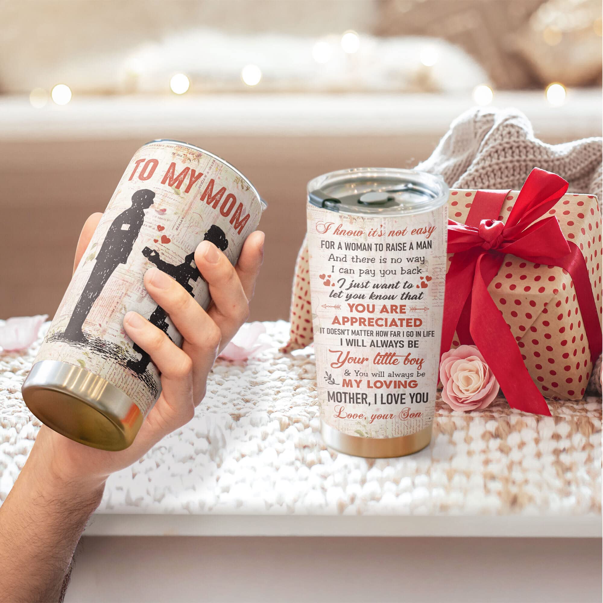 Macorner Mother's Day & Birthday Gifts for Mom - 20oz Stainless Steel Tumbler for Women, Perfect for Coffee, Tea, and On-the-Go Hydration