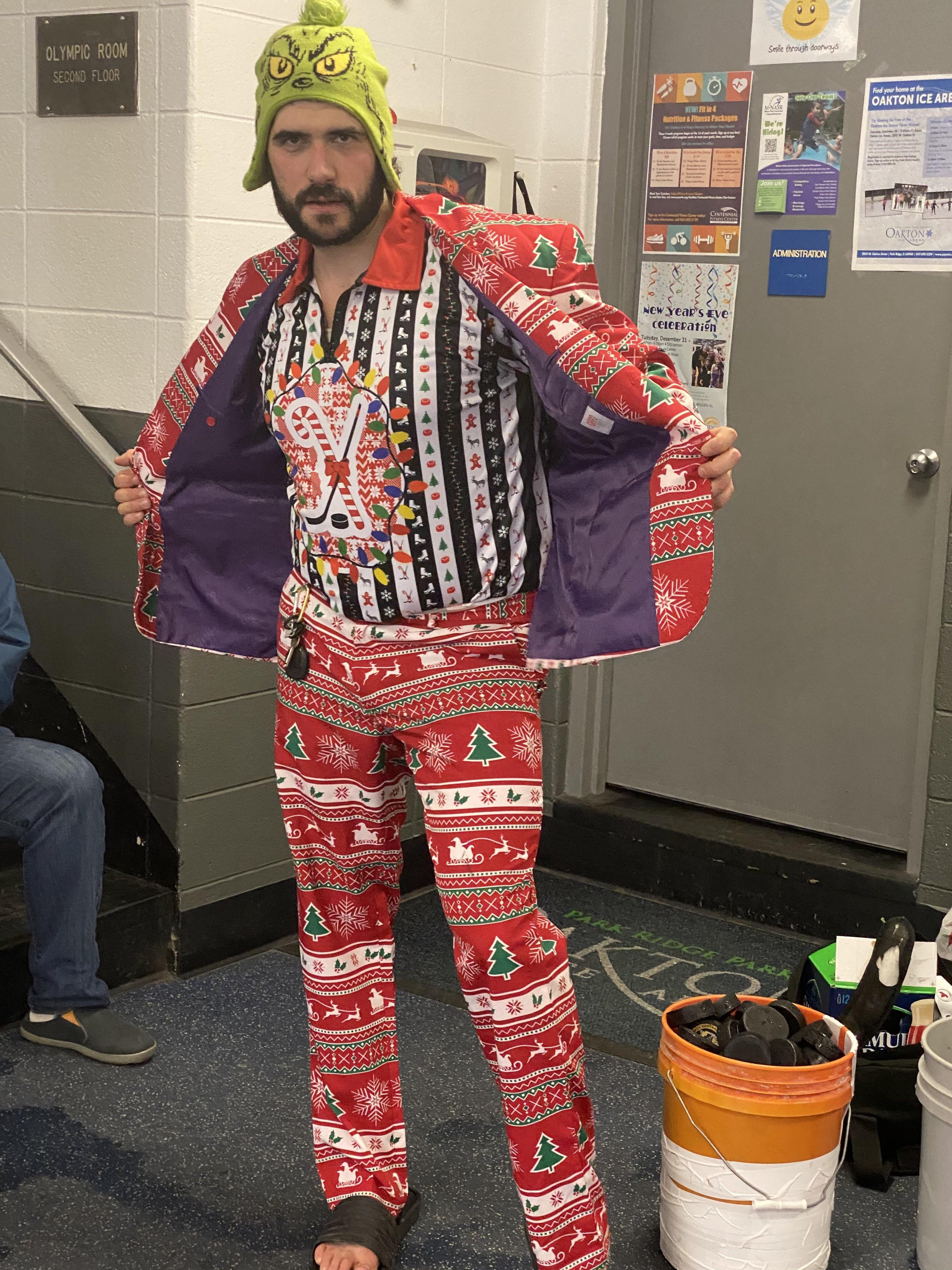 Funny Ugly Christmas Hockey Referee Sweater - Holiday Officiating Jersey for Referees & Umpires - Perfect for Ugly Sweater Parties & Winter Sports Events
