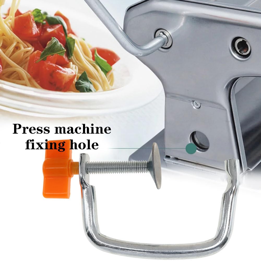 Pasta Maker Replacement Clip - Stainless Steel Pasta Machine Clamp & Holder - Compatible with Most Pasta Makers - Essential Kitchen Tool for Homemade Pasta Making (1 Set) - Perfect for Italian Cooking, Pasta Dough Preparation, and DIY Kitchen Repairs
