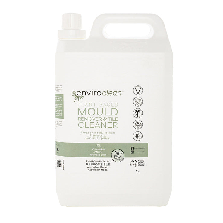ENVIROCLEAN Plant-Based Mold Remover & Tile Cleaner 5L - Eco-Friendly Bathroom & Kitchen Surface Cleaner for Home Use