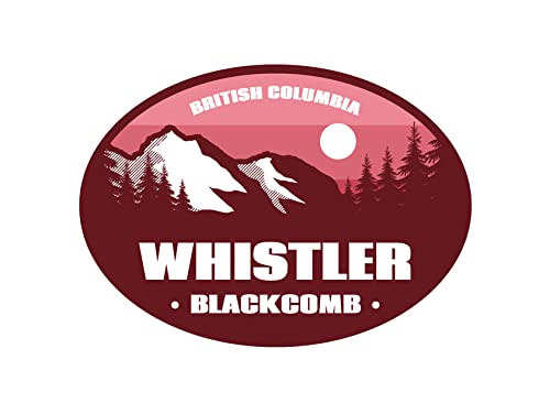 MOJA Whistler Ski Resort British Canada Snow 3 Inch Waterproof Vinyl Decal Sticker - Pink (3.5