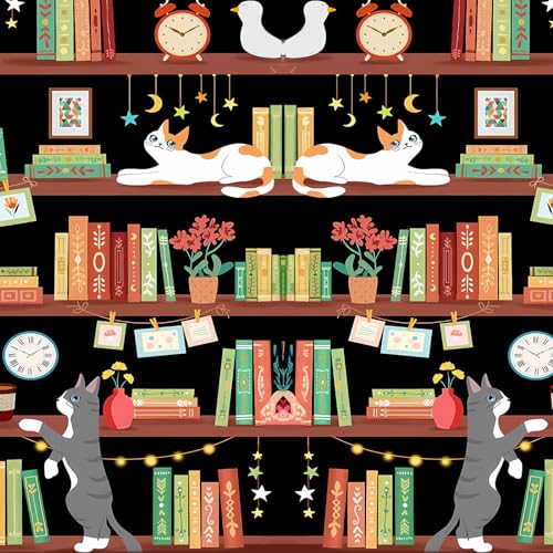 7-Black Bookshelf Cat