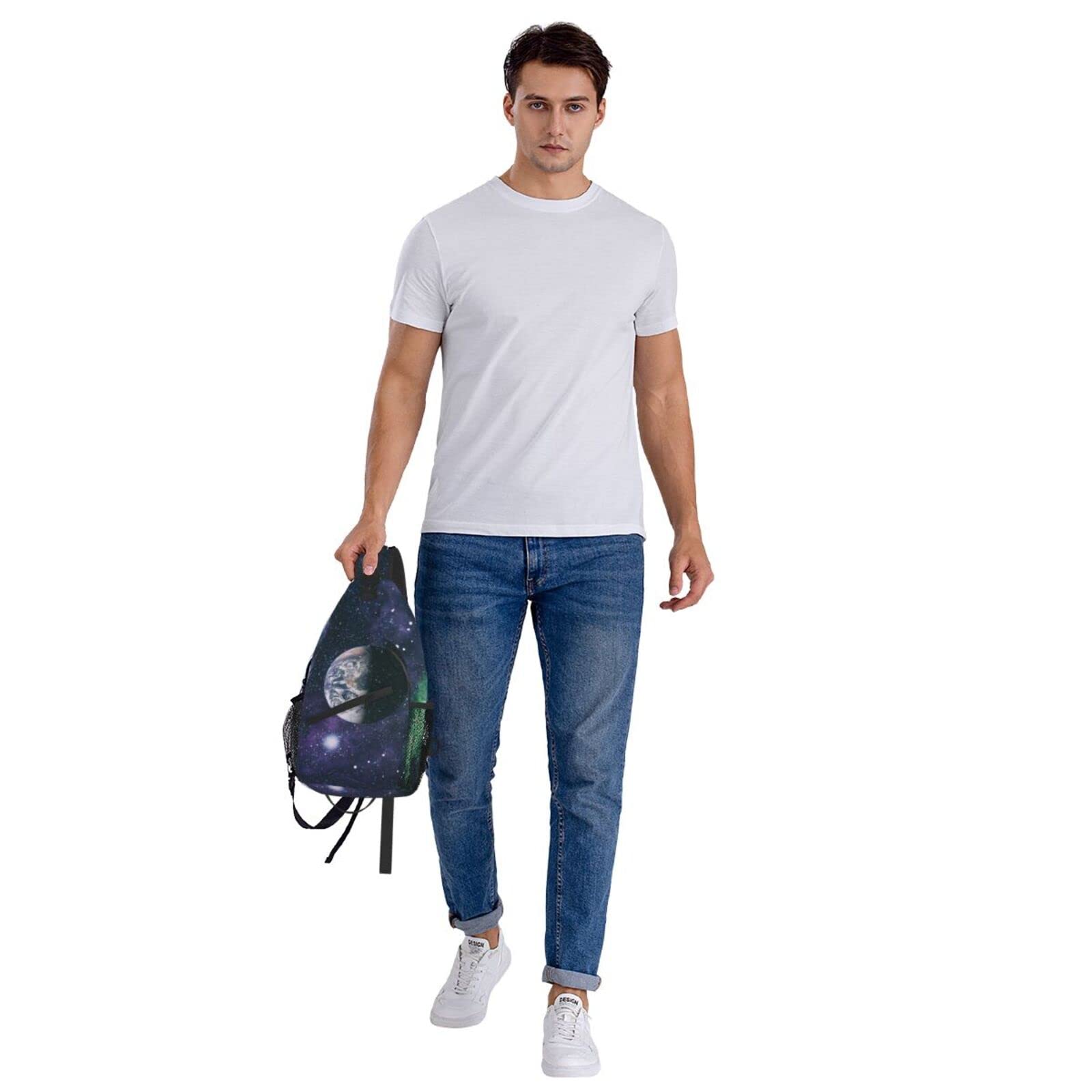 Galaxy Sling Backpack - Adjustable Crossbody Bag for Men & Women | Durable Gym, Cycling, Travel & Hiking Daypack | Perfect for Workouts, Commuting & Outdoor Adventures