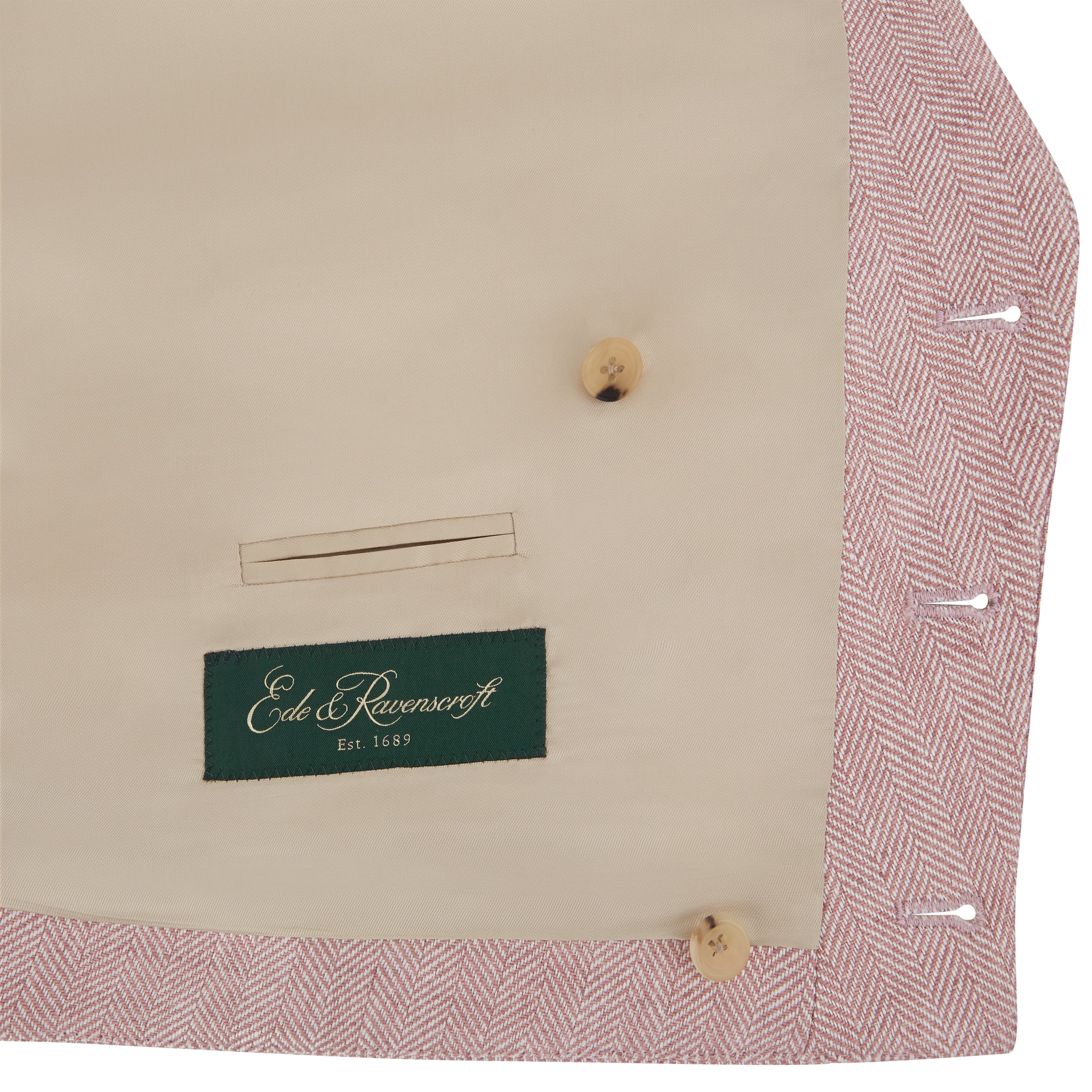 Hayward Pink Cream Linen Herringbone Waistcoat Vest for Women - Elegant Formal Wear for Weddings, Parties & Office Outfits