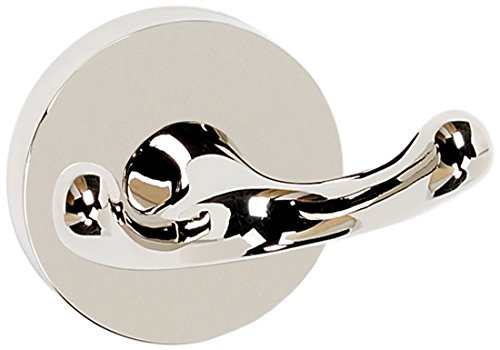 Modern Robe Hooks - Polished Nickel Finish, Contemporary Wall Mounted Coat Hooks for Bathroom, Bedroom, Entryway & Closet Organization