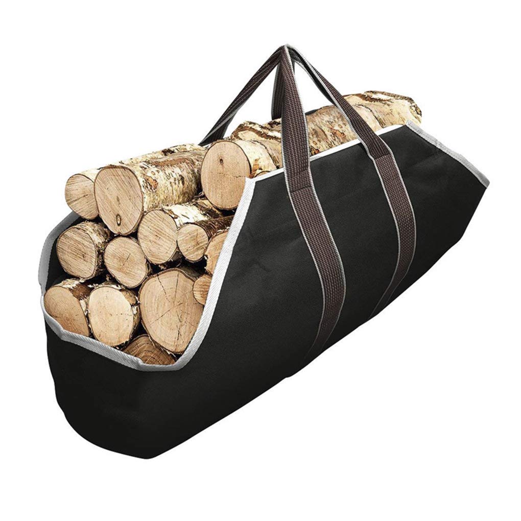 Sturdy Firewood Log Carrier Tote Bag for Fireplace, Camping & Beach