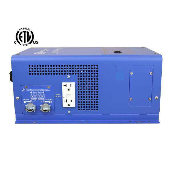Aims Power PICOGLF15W12V120V 1500W Pure Sine Wave Inverter Charger - ETL Certified to UL 458 - Perfect for RVs, Boats & Off-Grid Power Solutions