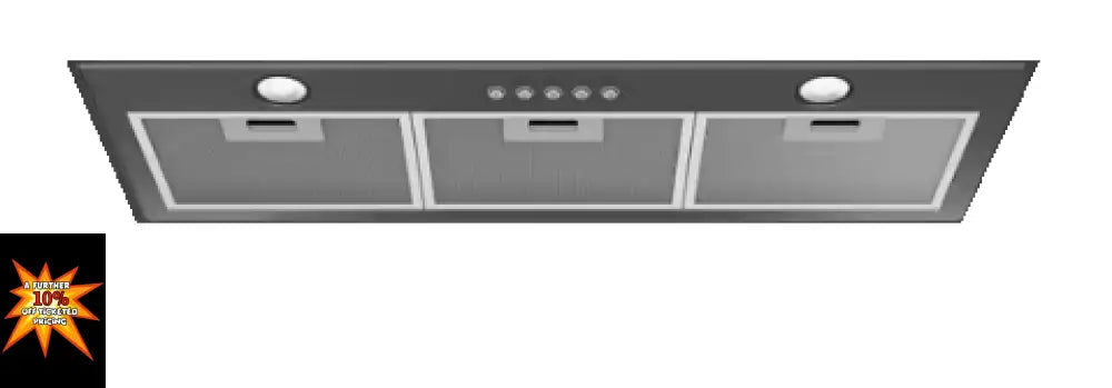 AEG DGE3950HB 800mm Integrated Rangehood - Powerful 60cm Built-In Kitchen Extractor Hood with LED Lighting - Perfect for Modern Open-Plan Kitchens & Cooking Areas