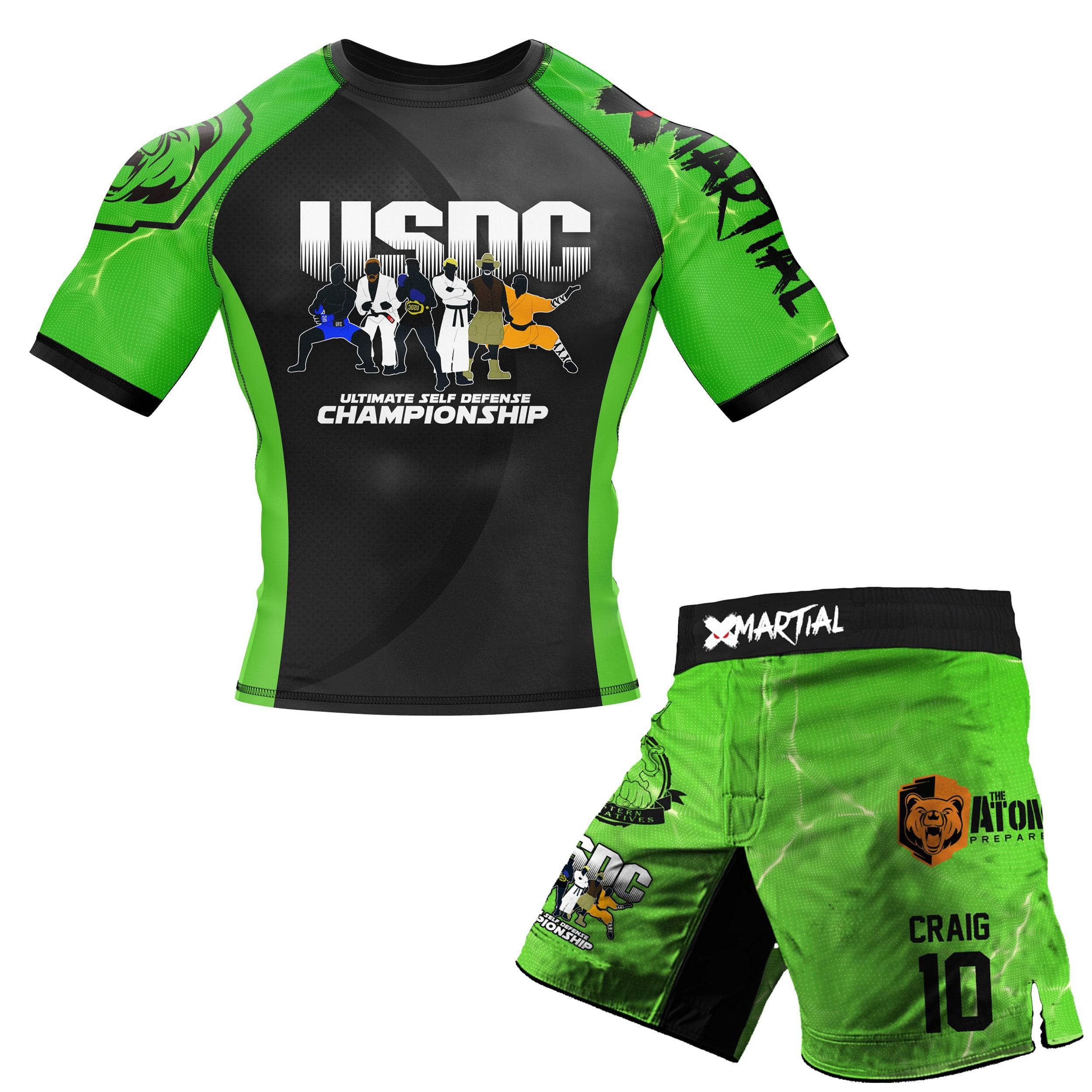 Premium USDC Athlete BJJ Rash Guard - Compression Shirt for Brazilian Jiu-Jitsu, MMA & Grappling - Moisture Wicking & UV Protection - Ideal for Training, Competition & Fitness Workouts