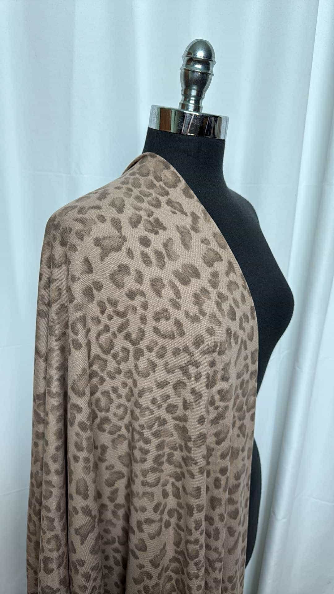 Brown Leopard Print Oakley Sweater Knit Fabric - 3 Yard Cut for DIY Fashion, Home Decor & Craft Projects