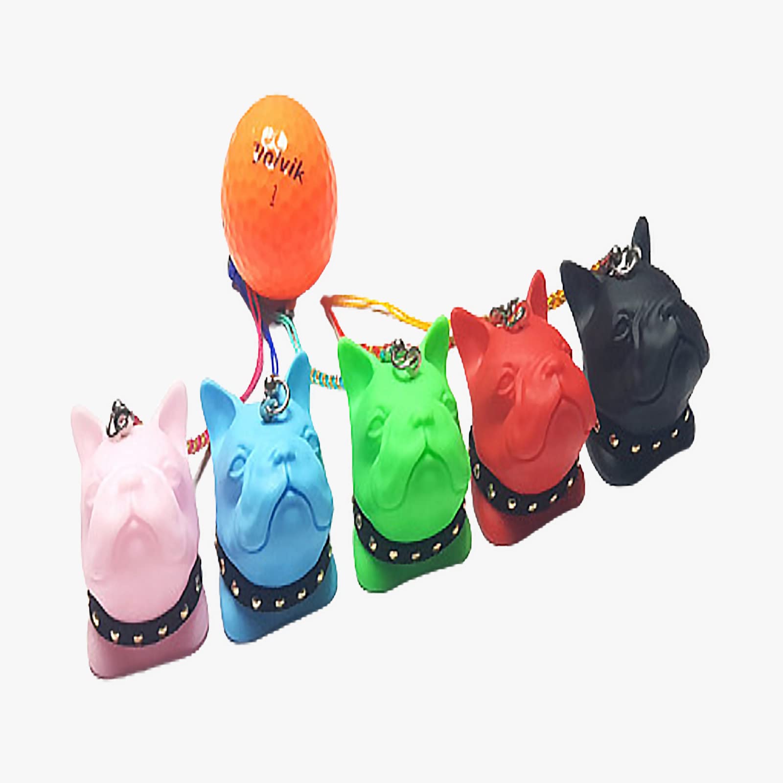 Bulldog Golf Tee Holder - 5 Pack Durable Golf Tee Hangers with Ball Marker - Perfect for Golf Course, Driving Range & Practice Sessions