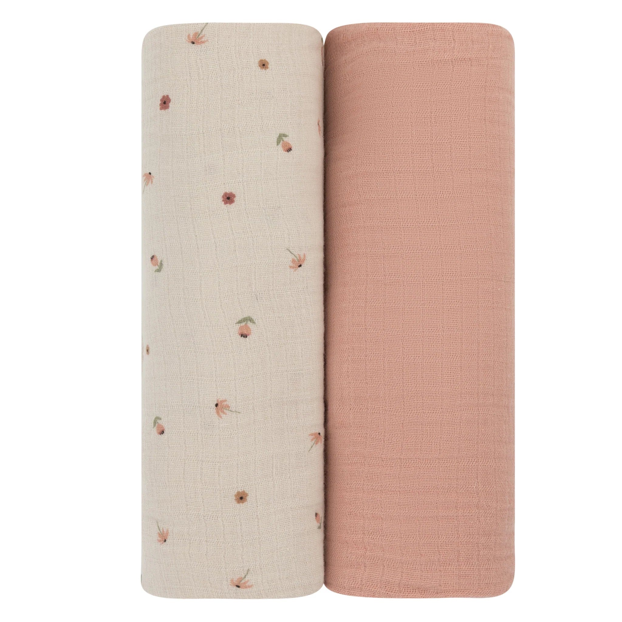 Ely's&Co. Soft Breathable Muslin Swaddle Blankets for Babies (2 Pack) - Perfect for Newborn Swaddling, Nursing Cover & Stroller Blanket