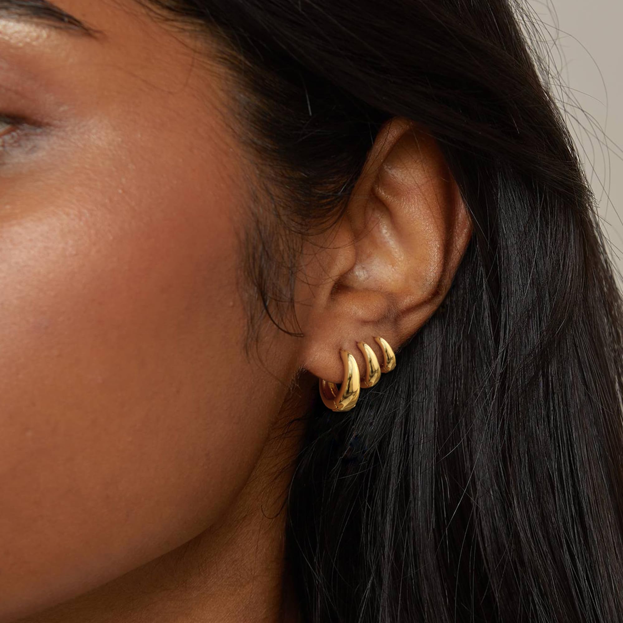 14K Gold Plated Hoop Earrings for Women - Elegant Small Knot Huggie Hoops in Gold & Silver | Trendy Everyday Jewelry for Work, Parties & Casual Outings