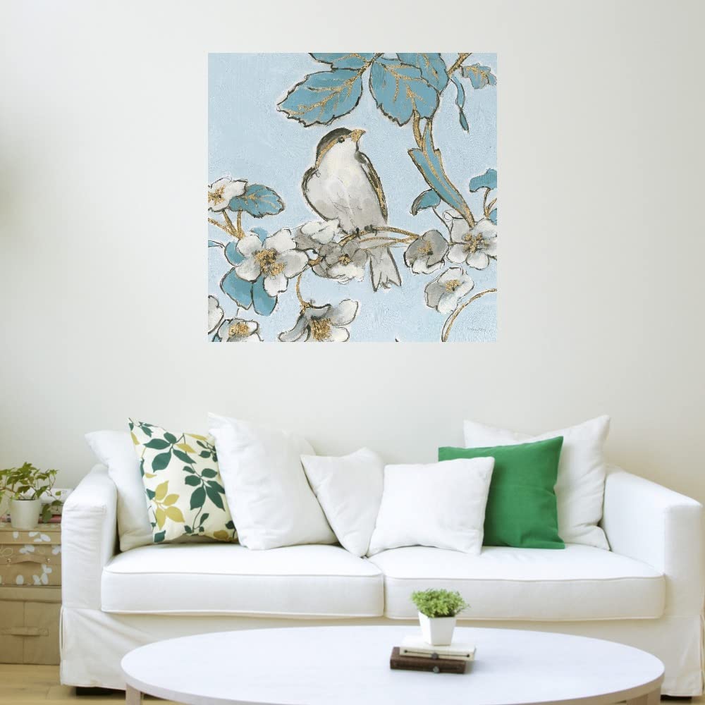 Emily Adams Fine Art Canvas - Birds III Wall Decor Painting for Living Room, Bedroom, Office | 32x32 Inch Ready-to-Hang Canvas Art | Perfect for Home, Kitchen, Bathroom & Dining Room Decor