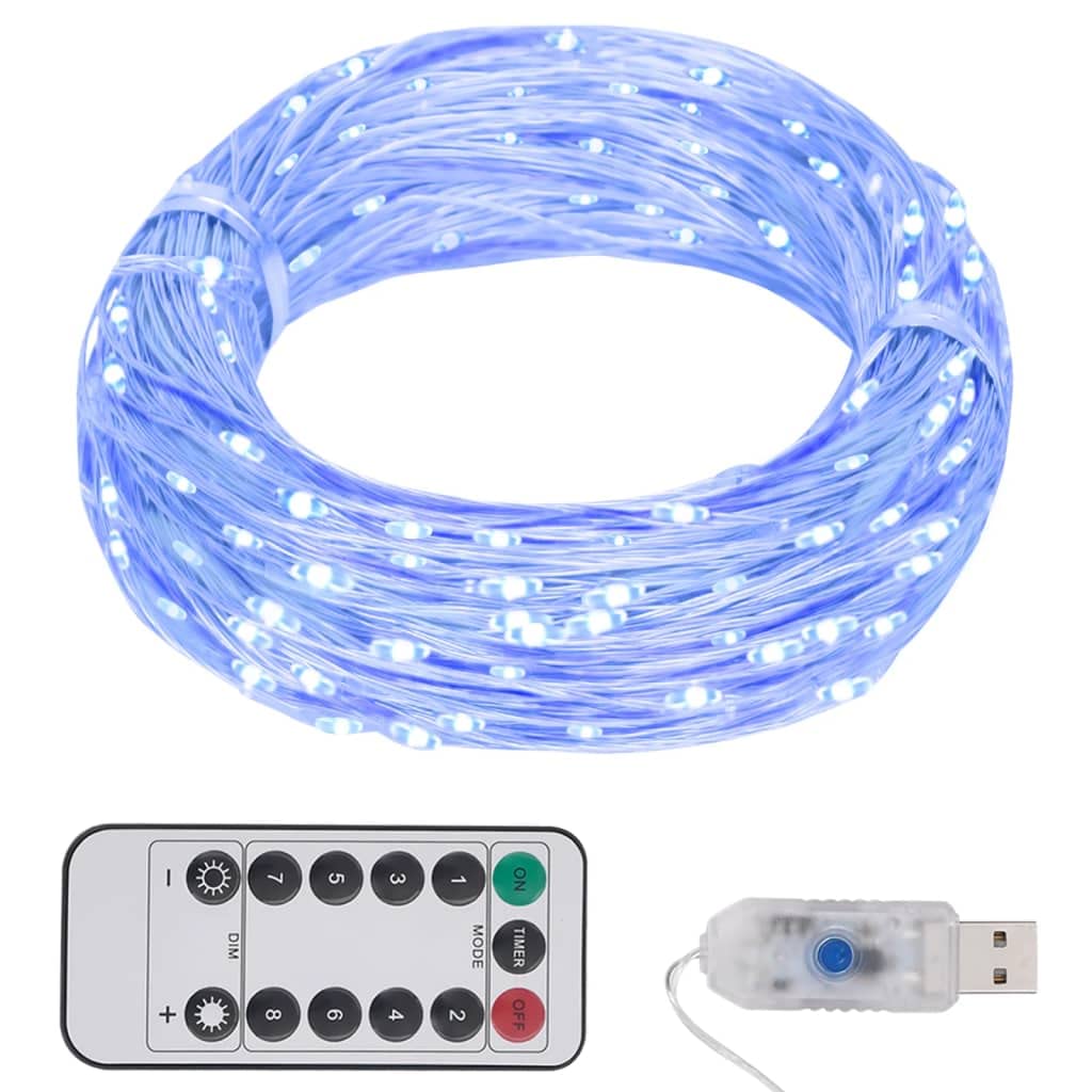 vidaXL 150 LED String Lights - Indoor/Outdoor Christmas Fairy Lights for Party, Xmas Tree & Holiday Decoration (Blue) | Perfect for Home, Garden, Wedding & Festive Decor