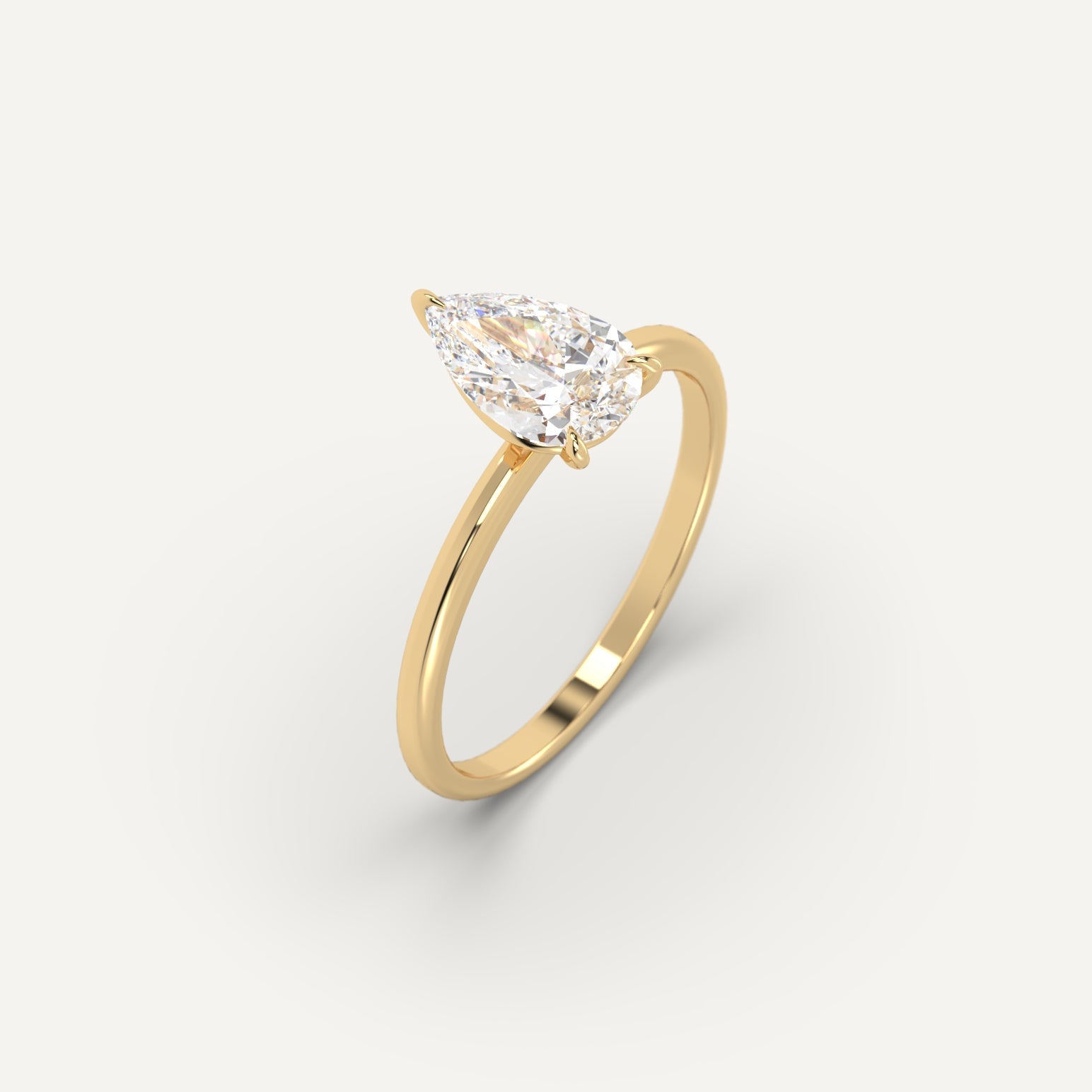 2 Carat Pear Cut Diamond Engagement Ring for Women - Elegant Solitaire Wedding Band, Anniversary Gift, Proposal Jewelry - Perfect for Bridal, Special Occasions & Romantic Moments