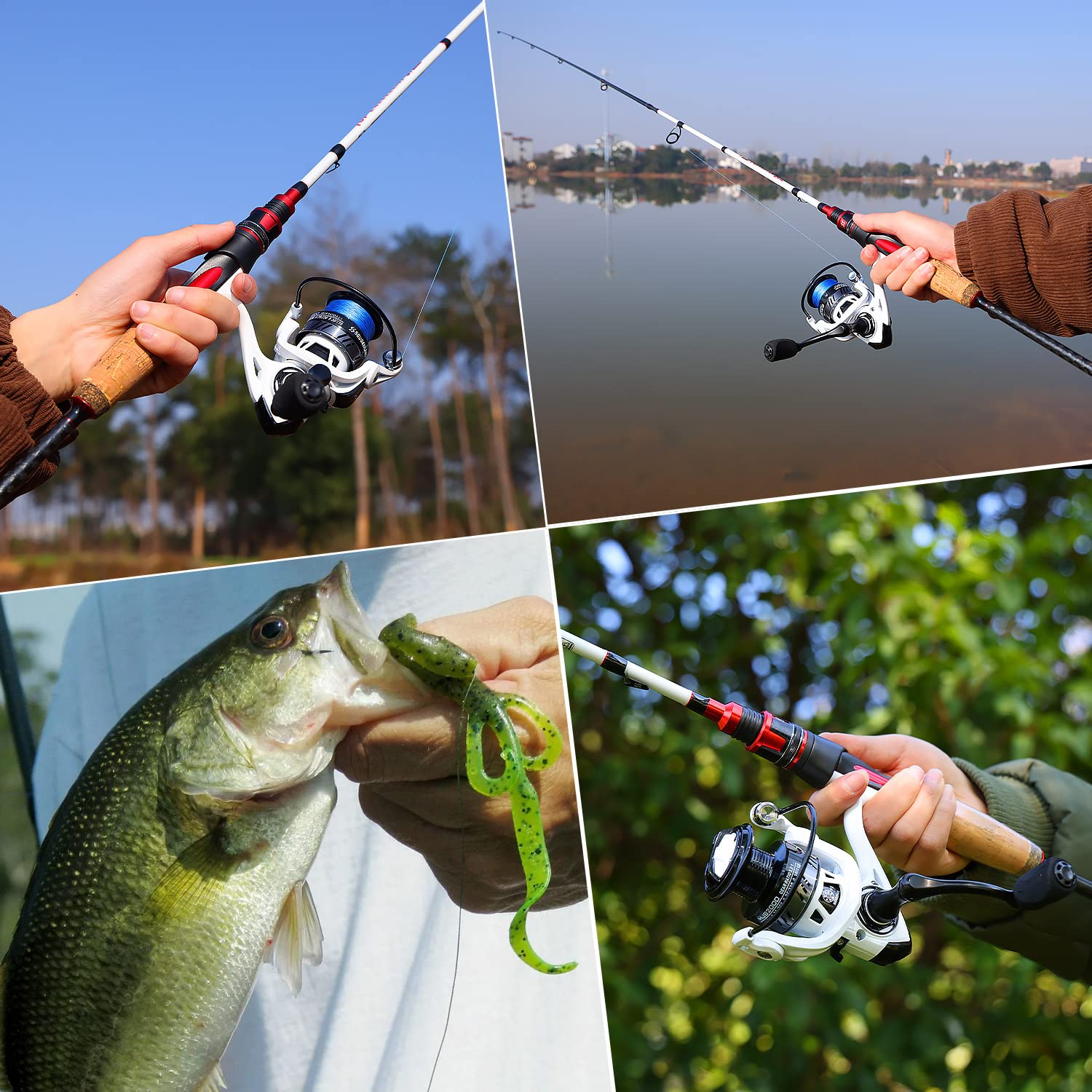 Sougayilang Spinning Combo - Medium Heavy Fishing Rod with 2000 Spinning Reel Set | Bass Fishing Tackle Kit for Freshwater & Saltwater Angling | Perfect for Shore Fishing, Boat Fishing, and Tournament Casting