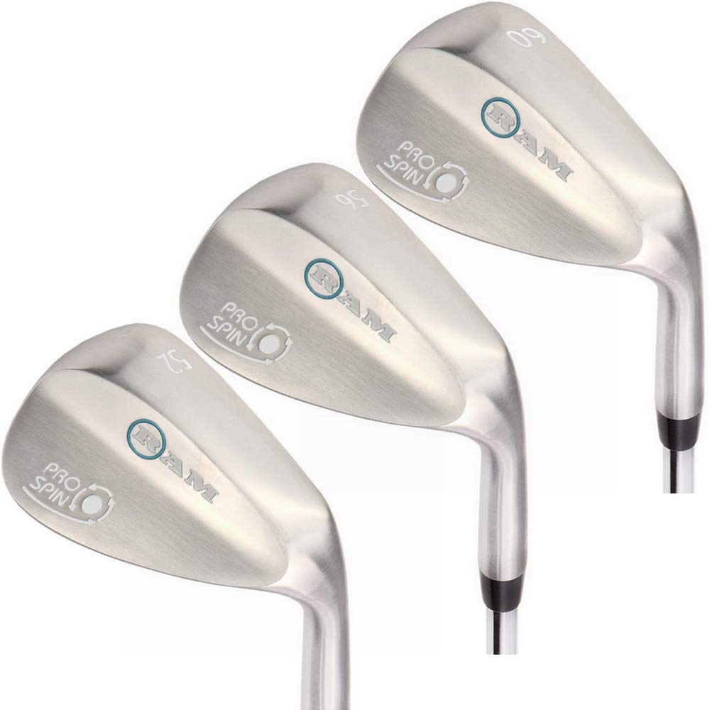 Ram Golf Pro Spin 3 Wedge Set - 52° Gap, 56° Sand, 60° Lob Wedges - Ladies Right Hand, Graphite Shaft - Perfect for Short Game Precision and Bunker Shots