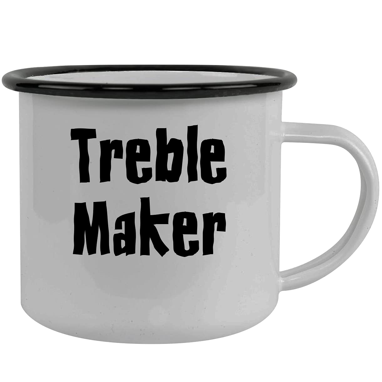 12oz Stainless Steel Camping Mug - Insulated Travel Coffee Cup with Lid, Perfect for Outdoor Adventures, Hiking & Camping Trips - Treble Maker (Black)