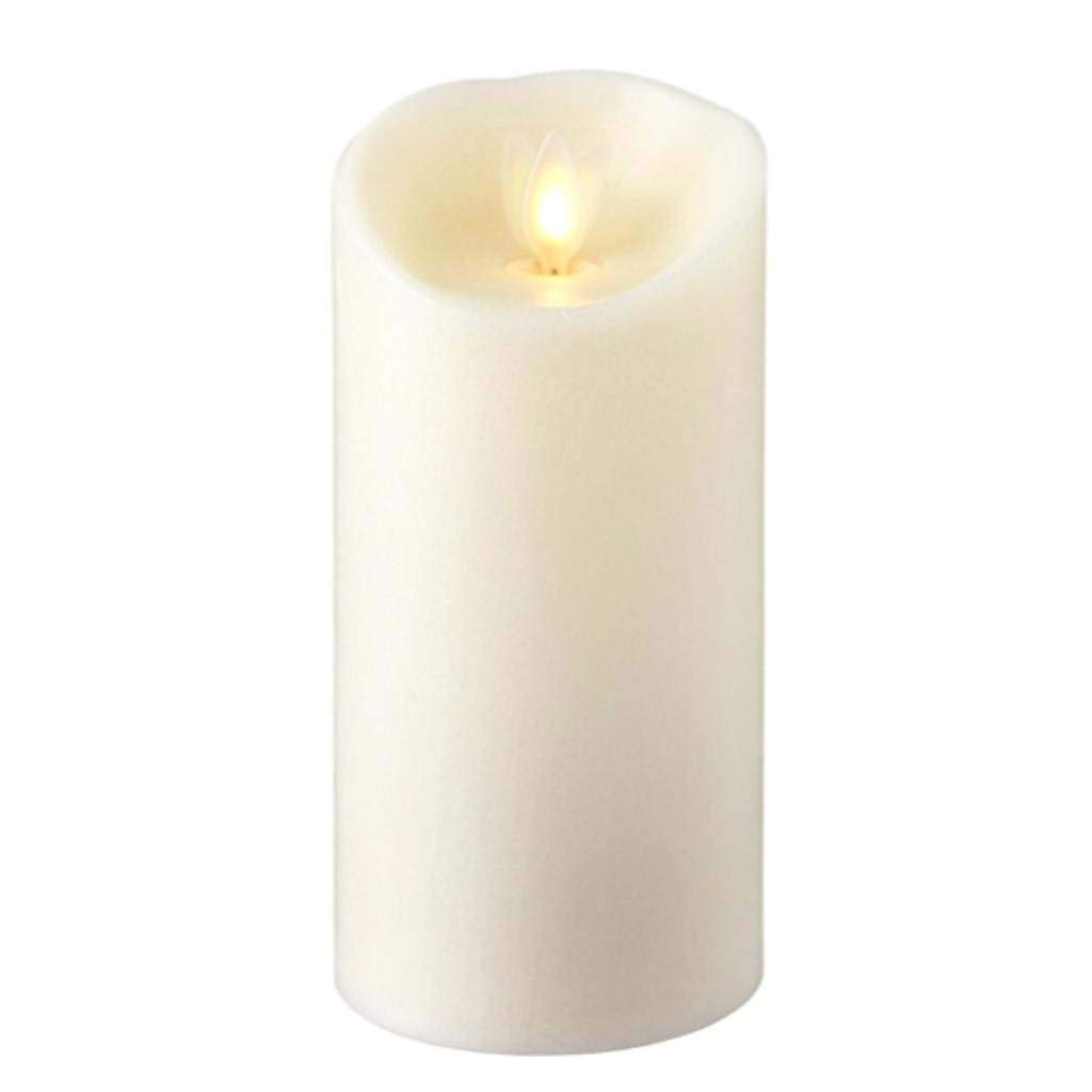 Liown Flameless LED Candles - Vanilla Scented Battery Operated Candles with Realistic Moving Flame & Timer, 6 Inch Ivory Pillar Candles for Home Decor, Wedding Centerpieces & Relaxing Ambiance