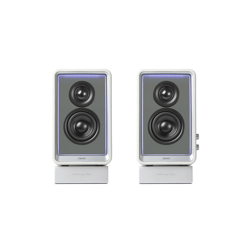 Edifier QR65 White 70W Studio Monitor Speakers with GaN Charger - Perfect for Home Studio, Gaming & Music Production