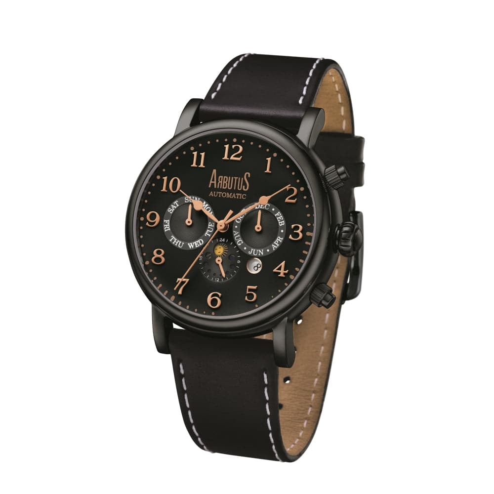 ARBUTUS AR1711BBB Modern Classic Men's Watch - Waterproof Stainless Steel Dress Watch for Business, Casual & Formal Occasions