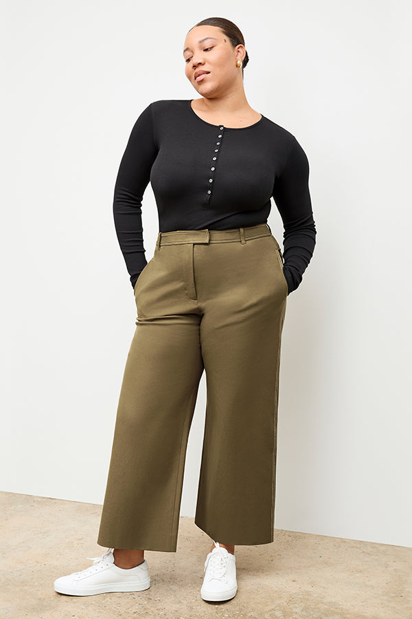 Abby Jean Contrast Stitch Eco-Friendly Better Than Denim Jeans in Oregano - Perfect for Casual Outfits and Sustainable Fashion